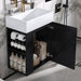 Modern Bathroom Vanity With Sink, Diamond Pattern Doors Hearth and Haven