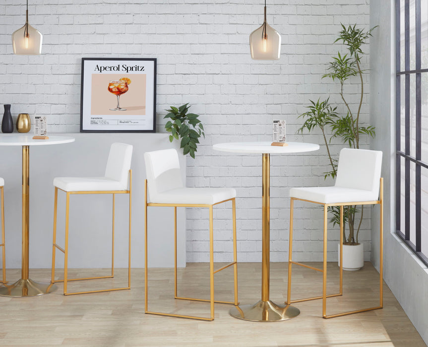 Fuji - Contemporary Design High Back Barstool Lumi Source