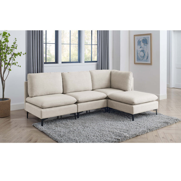Upholstered Modular Sectional With Tall Legs, Medium Firm Seat Home Essentials