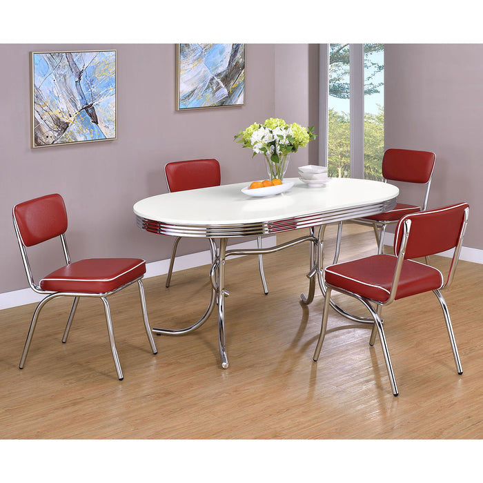 Midge - Oval Dining Table Set Furniture Max