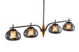 Michael Amini Lighting - Ember 4-Light LED Chandelier - Smoke / Black Pearl Michael Amini