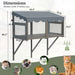 Window Perch Catio For Indoor Cats, Expandable Enclosure With Secure Frame And Waterproof Roof, Suitable For Multiple Kittens - Gray Daily Nest
