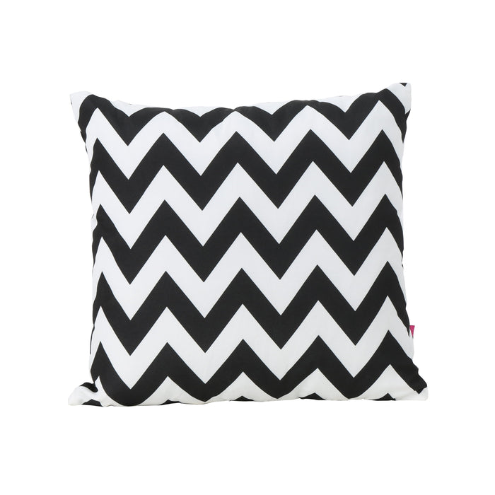 Marisol Chevron Square Pillow - Black White