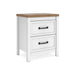 Kerisden - Two Drawer Night Stand - White / Brown Signature Design by Ashley®