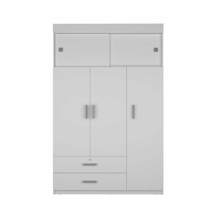 47" Two Drawer Combo Dresser - White