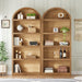 Freestanding Tall 5 Tier Display Bookcase For Living Room (Set of 2) - Brown Hearth and Haven
