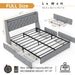 Platform Bed Frame With RGB LED Lights, Charging Station, Storage Headboard & 4 Underbed Drawers Home Essentials