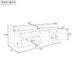 Storage Bench With 4 Doors And Adjustable Shelves, Shoe Bench With Removable Cushion For Living Room, Entryway Hearth and Haven