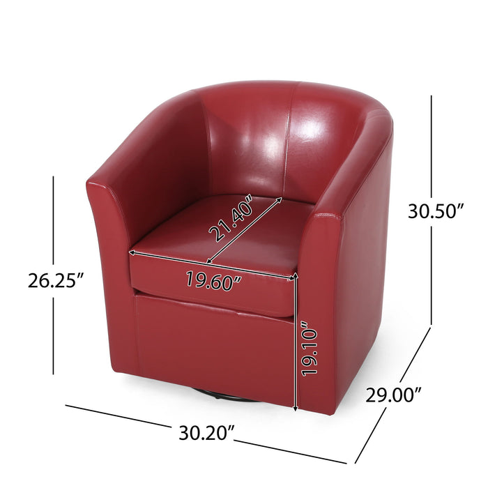 Melodize - Swivel Club Chair With Barrel Shape Design