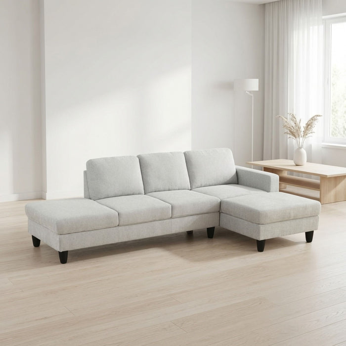 L - Shaped Sectional Sofa With Chaise & Ottoman Home Essentials