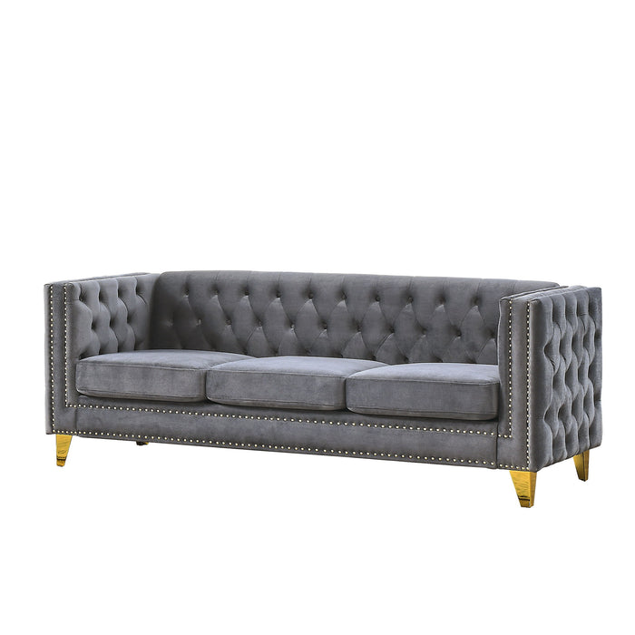 Upholstered Couch Sofa With Button Tufting For Living Room Home Essentials