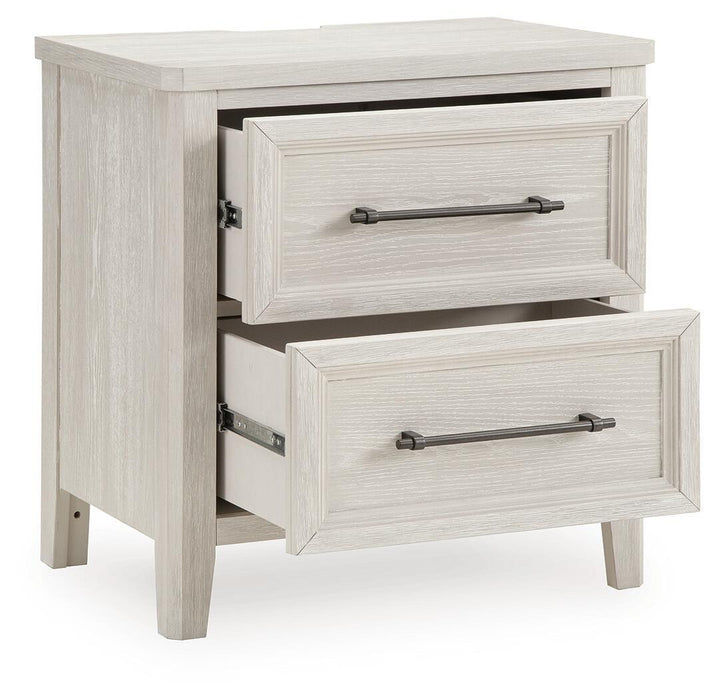 Darbonton - Two Drawer Night Stand - Dove White Signature Design by Ashley®