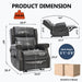 Manual Recliner Chair  With Heavy Duty Motion Mechanism, 8 Vibrating Nodes And 3 Massage Modes For Living Room Home Essentials