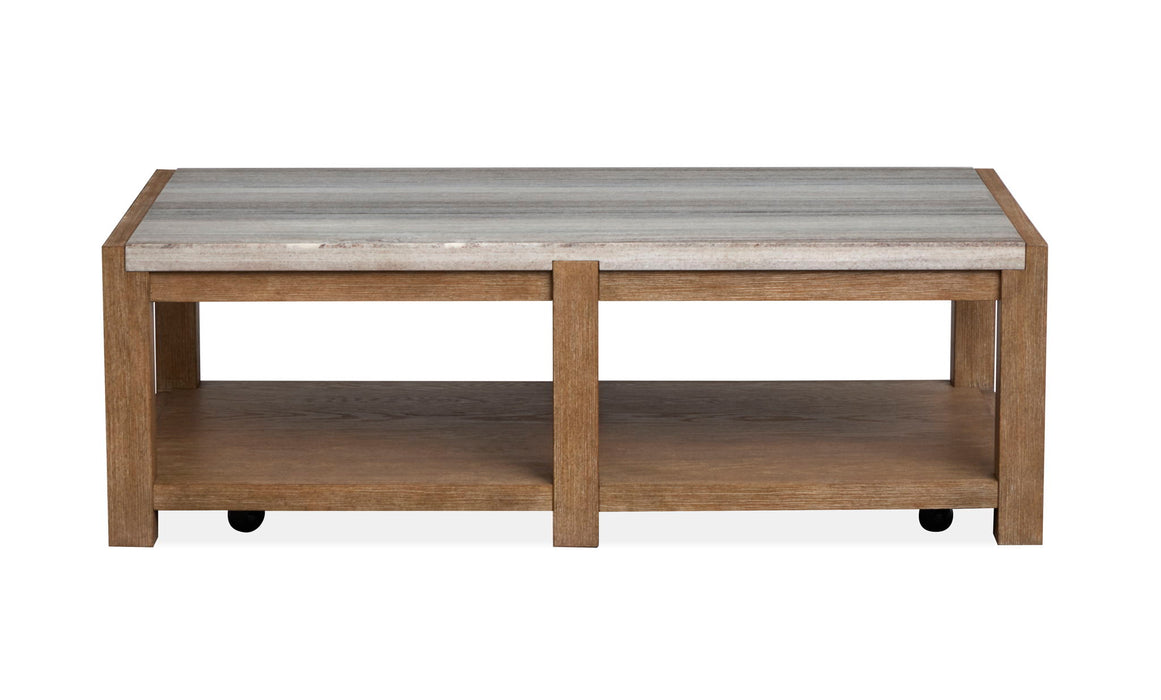 Plum Creek - Rectangular Cocktail Table With Casters Magnussen Furniture