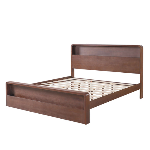 Bed Frame With Dual Open Storage Headboard And Footboard Noble House