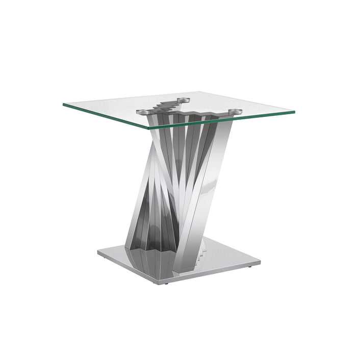 Table With Twisted Fan Shaped Legs Home Essentials