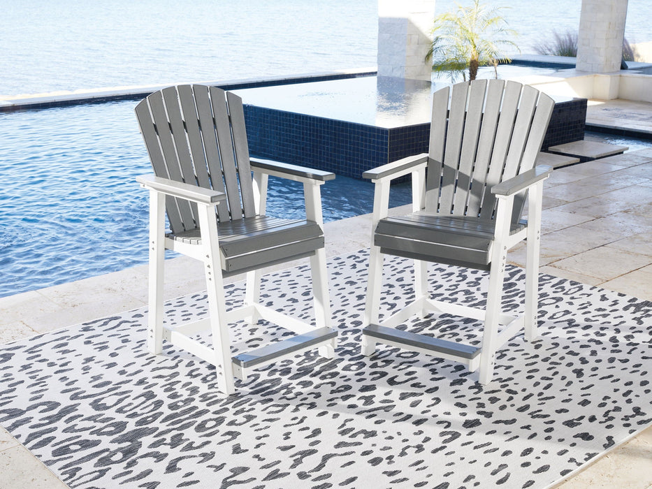 Transville - Barstool (Set of 2) - Gray / White Signature Design by Ashley®