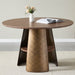 Round Dining Table - Reddish Brown / Walnut Home Essentials