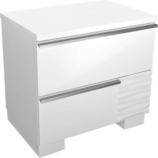 2 Drawer Nightstand, Bedside Table - White Home Essentials