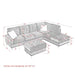 L-Shaped Sectional Sofa With Chaise And Storage Ottoman, Includes 2 Pillows Home Essentials