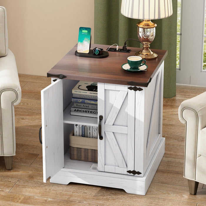 Nightstand With Adjustable Shelf Hearth and Haven