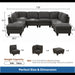 8 Piece Modular U - Shape Sectional Sofa Home Essentials