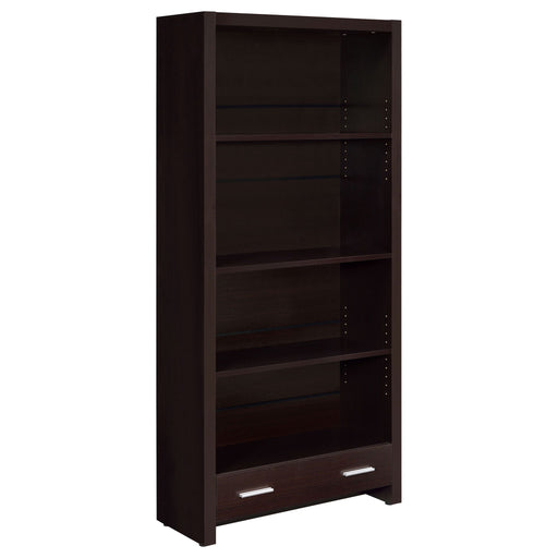 Maureen - 5 Shelf Bookcase With Drawer - Cappuccino Furniture Max