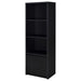 Sloat - 3 Shelf Media Tower With Cabinet Storage - Black Furniture Max