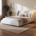 Modern Upholstered Bed Frame With Wingback Headboard Artistry At Home