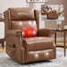 Manual Recliner Chair  With Heavy Duty Motion Mechanism, 8 Vibrating Nodes And 3 Massage Modes For Living Room Home Essentials