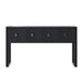 Geometric Carved Console Table With 3 Soft Close Drawers Noble House