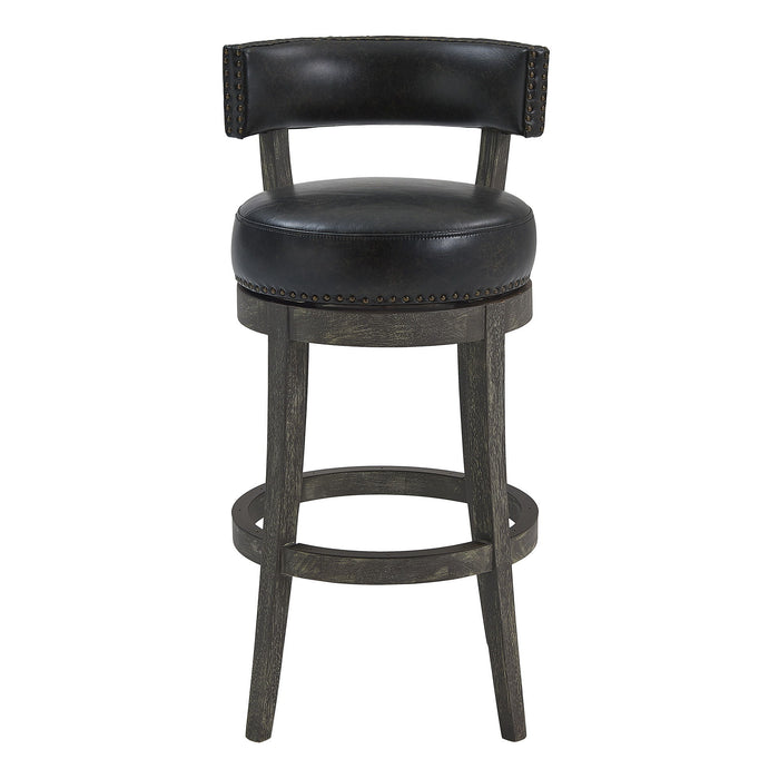 Faux Leather Swivel Counter Stool 30" - Brown Onyx