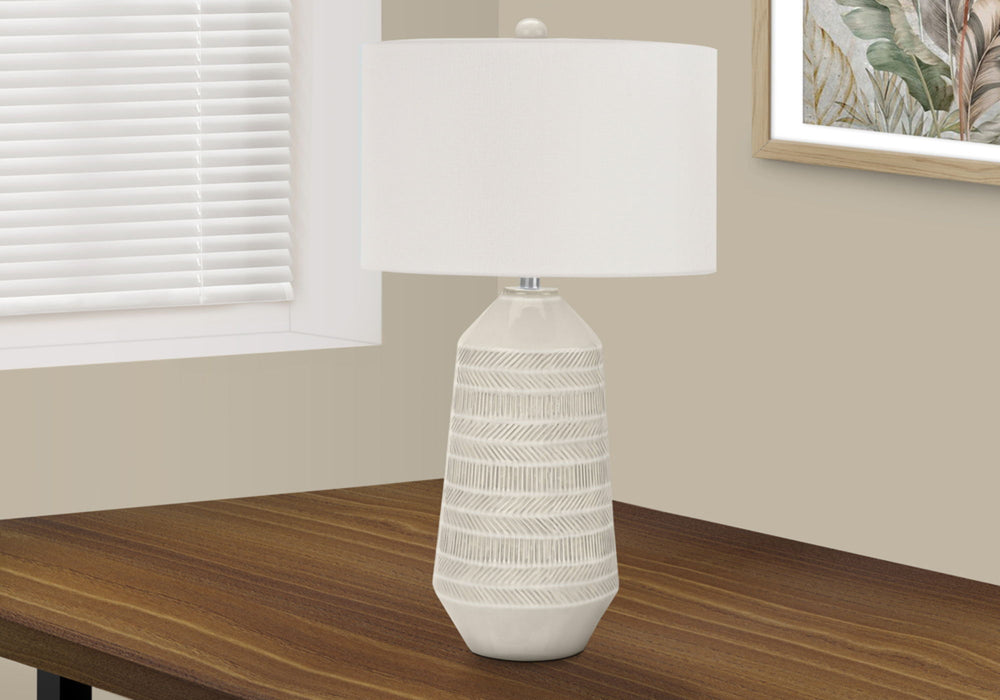 Contemporary Lighting, Table Lamp, Ceramic - Cream