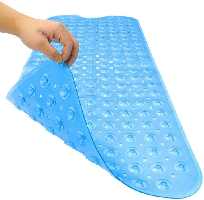 Oval Non Slip Bath Mat - Blue