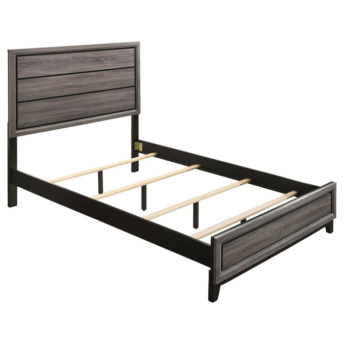 Queen Panel Bed Accents - Gray Furniture Max