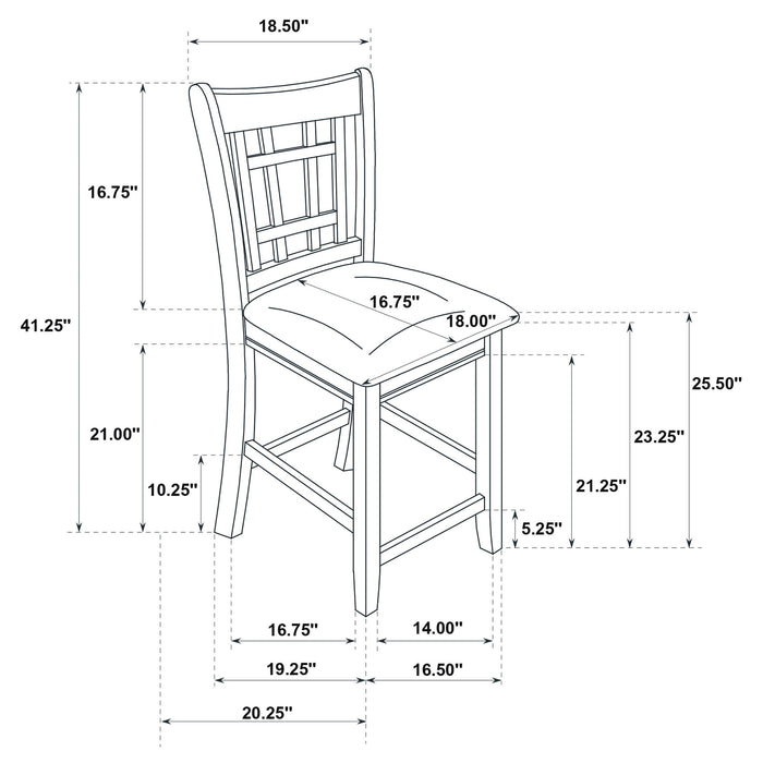 Lattice Back Counter Height Stools (Set of 2) Furniture Max