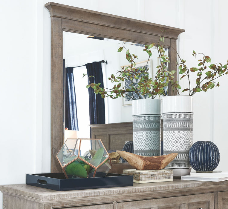 Paxton Place - Wood Landscape Mirror - Dove Tail Gray Magnussen Furniture