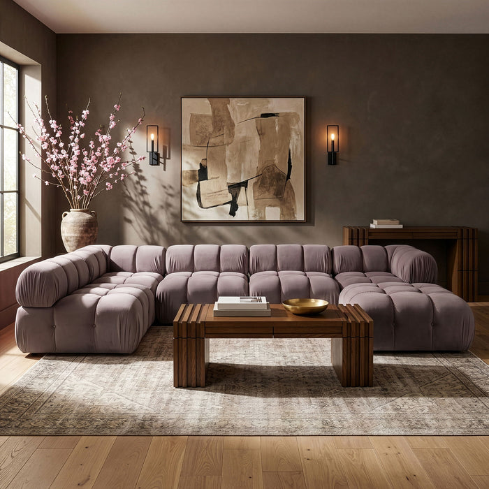 Orin - 6 Piece Modular Sectional (3 Modular Chairs, 2 Corner Chairs & Ottoman) Meridian Furniture