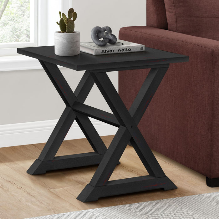 Compact Accent End Table, Square, Transitional 8th Street
