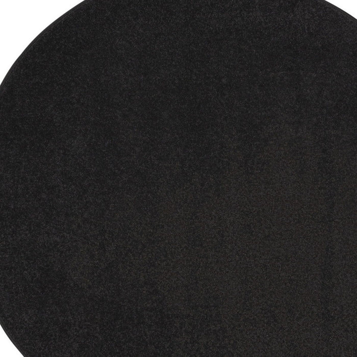 4' X 4' Round Non Skid Indoor / Outdoor Area Rug - Black