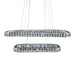 Michael Amini Lighting - Enterprise Modern Rectangular Crystal Chandelier - Chrome Michael Amini