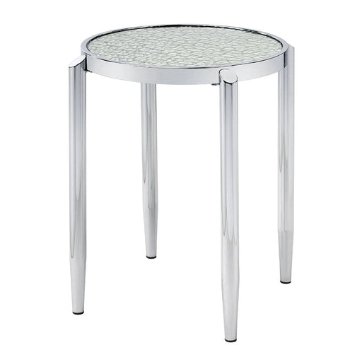 Abbe - End Table - Glass & Chrome ACME