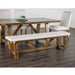 Upholstered Bench With Trestle Base - Brown / White Home Essentials