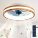 Ceiling Fans With LED Light Source And Remote Control, 3000 - 6500K Dimmable, 6 Speeds, Quiet DC Motor For Living Room - Natural Wood / White Daily Nest