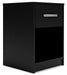Finch - One Drawer Night Stand - Black Signature Design by Ashley®