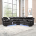 Lacrosse - Power Reclining Sectional Sofa Matrix Furniture Group