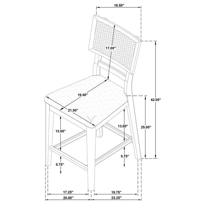 Kimpton - Counter Side Chair (Set of 2) - Beige Furniture Max