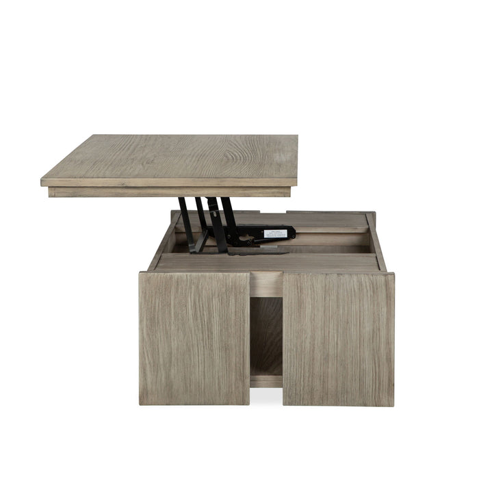 Conrad - Rectangular Lift Top Storage Cocktail Table With Casters - Stone Harbor Gray Magnussen Furniture