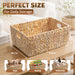 Storage Basket With Handles, Organizer Bin For Shelves Or Living Room - Light Brown Daily Nest