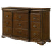 Leonide - 9 Drawer Dresser - Cherry Furniture Max
